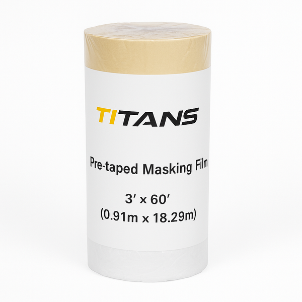 Titans with exclusive Woswick® Technology Pre-taped Masking Film 3'x60', 36 Rolls